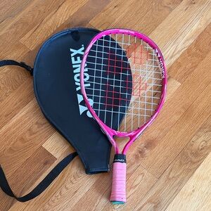 Yonex Pink Tennis Racket with Case (Size 19)